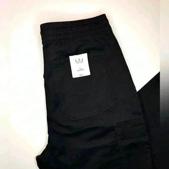 L.T.J/ LETTER TO JULIET CARGO JOGGERS IN BLACK SIZE LARGE - Picture 11 of 11